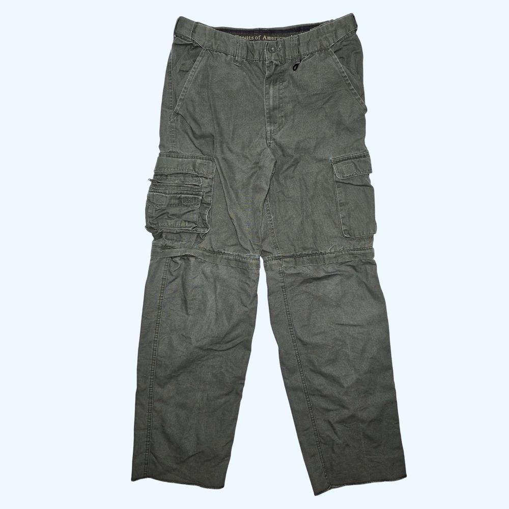 Boy Scouts of America Convertible Cargo Uniform Pants Olive Green Youth 14